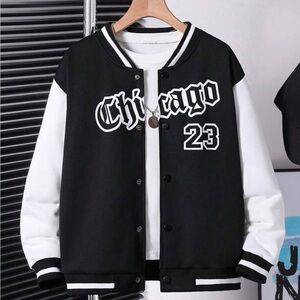 Chicago Black and White Varsity Jacket ( no return)